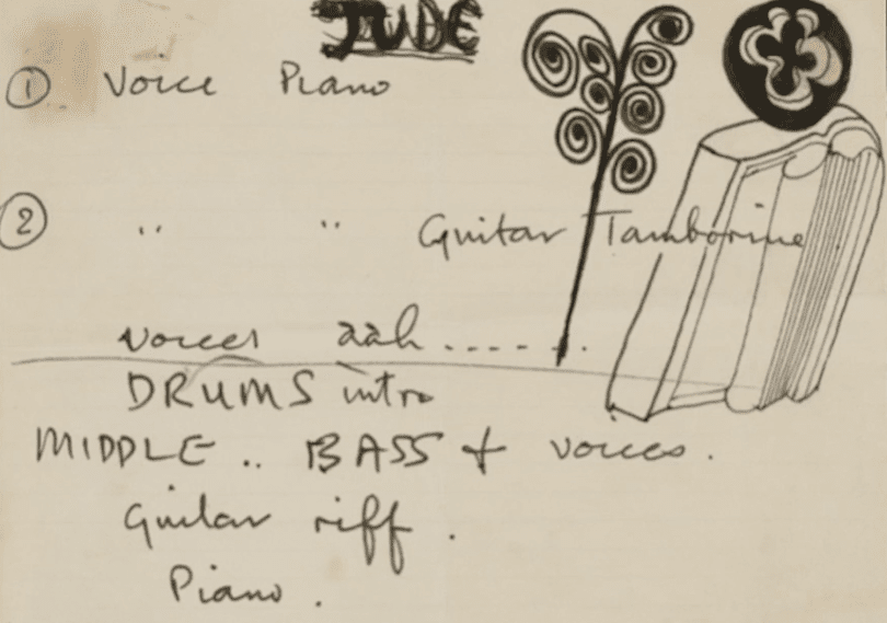 Các ghi chú viết tay của Paul McCartney cho “Hey Jude,” kèm theo lời tường thuật bằng âm thanh của Julian Lennon, đã được bán dưới dạng NFT.